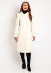 Christina Felix Wool Cashmere Blend Shawl Collar Coat, Winter White