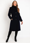 Christina Felix Wool Cashmere Blend Shawl Collar Long Coat, Navy