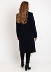 Christina Felix Wool Cashmere Blend Shawl Collar Long Coat, Navy