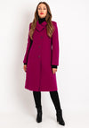 Christina Felix Wool Cashmere Blend Shawl Collar Long Coat, Raspberry