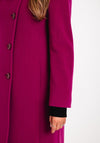 Christina Felix Wool Cashmere Blend Shawl Collar Long Coat, Raspberry