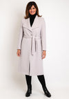 Christina Felix Belted Wool Cashmere Blend Long Coat, Mauve
