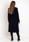 Christina Felix Belted Waist Wool Cashmere Blend Long Coat, Ink