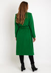 Christina Felix Belted Waist Wool Cashmere Blend Long Coat, Shamrock Green