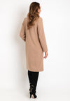 Christina Felix Faux Fur Collar Wool Long Coat, Camel