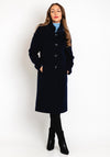 Christina Felix Faux Fur Collar Wool Long Coat, Ink