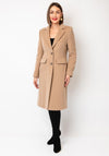 Christina Felix Wool Rich Tailored Coat, Camel Beige