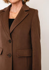 Christina Felix Wool Rich Tailored Coat, Brown