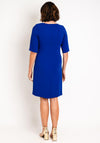 Christina Felix Rhinestone Detail Pencil Knee Length Dress, Royal Blue