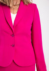 Christina Felix Single Breasted Short Tailored Blazer, Raspberry