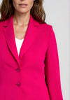 Christina Felix Single Breasted Short Tailored Blazer, Raspberry