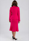 Christina Felix Single Breasted Short Tailored Blazer, Raspberry