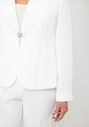 Christina Felix Embellished Detail Blazer, White