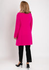 Christina Felix High Neck Longline Jacket, Raspberry