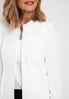 Christina Felix High Neck Longline Jacket, White