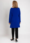 Christina Felix High Neck Longline Jacket, Royal Blue