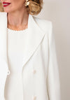 Christina Felix Button Closure Blazer, White