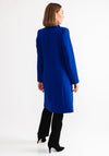 Christina Felix Classic Tailored Buttoned Long Coat, Blue