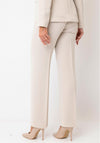Christina Felix Wide Leg Trousers, Beige