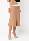 Christina Felix Fishtail Pencil Midi Skirt, Tan