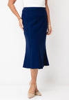 Christina Felix Fishtail Pencil Midi Skirt, Navy