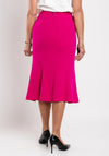 Christina Felix Flared Midi Skirt, Raspberry