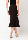 Christina Felix Flare Trim Pencil Skirt, Brown