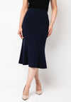 Christina Felix Flare Trim Pencil Skirt, Navy