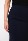 Christina Felix Flare Trim Pencil Skirt, Navy