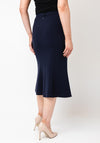 Christina Felix Flare Trim Pencil Skirt, Navy