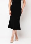 Christina Felix Flare Trim Pencil Skirt, Black
