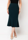 Christina Felix Flare Trim Pencil Skirt, Green