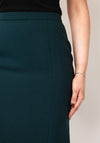 Christina Felix Flare Trim Pencil Skirt, Green