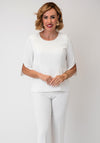 Christina Felix Sleeve and Collar Detail Top, White