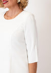 Christina Felix Sleeve and Collar Detail Top, White