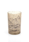 Small Alpine Village Hurricane Candle Holder