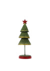 Paper Mache Christmas Tree Ornament, Green