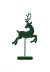 Velvet Prancing Reindeer, Green