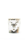 Coach House Christmas Deer Candle Holder, Silver