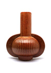 Light and Living Deco Abstract Vase, Cognac Brown