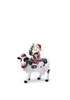 Verano Santa on a Cow Ornament