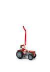 Verano Christmas Santa In Traditional Tractor Tree Decoration