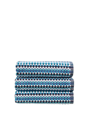 Christy Carnaby Stripe Hand Towel, Blue