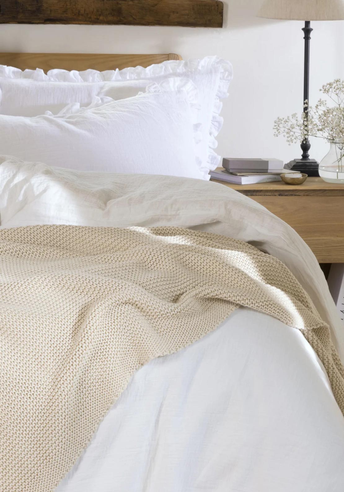 Christy Oslo 140x180cm Chunky Throw, Cream