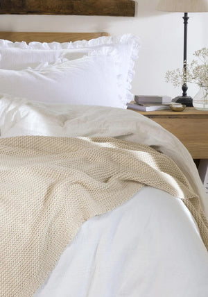 Christy Oslo 140x180cm Chunky Throw, Cream