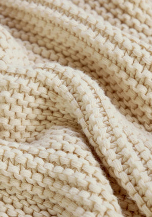 Christy Oslo 140x180cm Chunky Throw, Cream