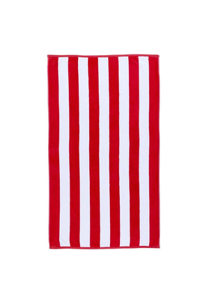 Christy Cabana Striped Beach Towel, Red