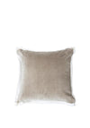 Christy Eltham Velvet Feel Cushion, Taupe