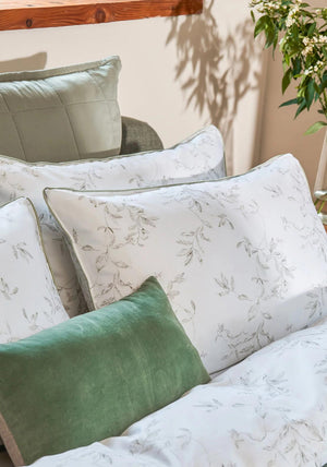 Christy Dunham Leafy Woodlands Duvet Cover Set, Cream & Sage