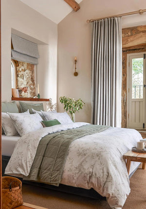 Christy Dunham Leafy Woodlands Duvet Cover Set, Cream & Sage